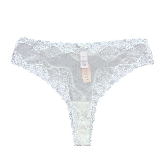 Y2K Deadstock Victoria’s Secret Angels Mesh Thong Panties - Picture 1 of 4